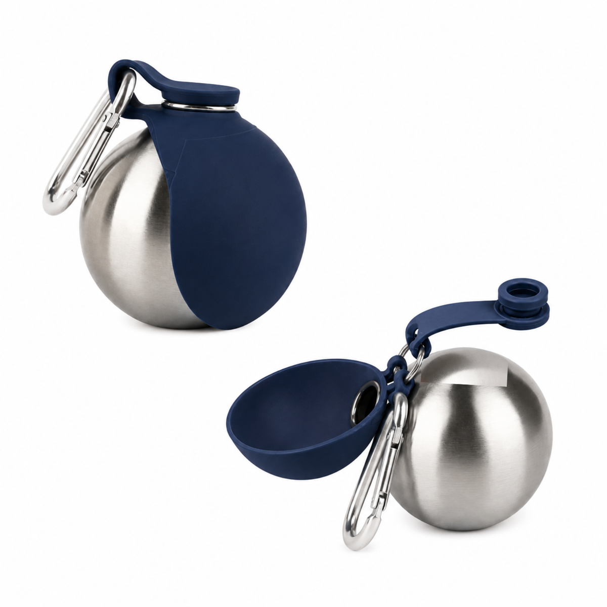 Water bottle with collapsible bowl